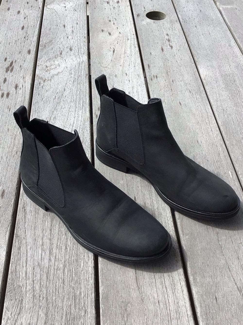 Clarks Black Leather Chelsea Booties Sz 9
